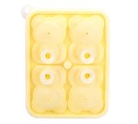 Fegtrtyoa New Four-Grid Bear Ice Tray Mold Silicone Ice Tray Home Ice Cream Freeze Ice Ball Ice Tray Yellow