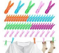 Fegtrtyoa Pack of 50 Clothes Pegs,Clothes Pegs Without Imprint,Clothes Pegs Plastic Strong Grip Clothes Pegs for Clothesline,Towel