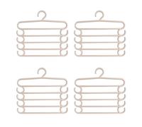 Fegtrtyoa Pants Rack Multifunctional Household Saving Space Multi Layer Trousers Hanger Pants Closet Color Clothes Peg 5 Layers A