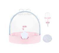 Fegtrtyoa Pet Supplies Carrying Case for Small Hamster Cage-Dwarf Hamster Travel Container Hedgehog Carrier Including Water Bottle for Gerbils B