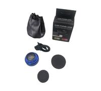 Fegtrtyoa Phone Camera Lens 0.45X Ultra Wide Angle + 12.5X Macro Lens Universal Clip-on Camera Lens for Most Smartphones Blue