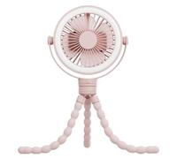 Fegtrtyoa Pink Portable Rechargeable Baby Stroller Fan Clip-on Octopus Night Light Mini Personal Handheld Portable Fan