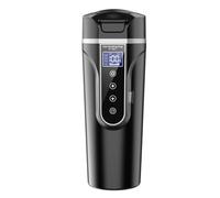 Fegtrtyoa Portable Electric Kettle 450ML Smart Electric Heating Cup 12V/24V for Cars LCD Touch Display Smart Car Bottle A