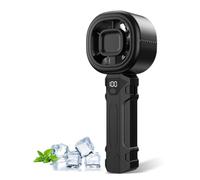 Fegtrtyoa Portable Handheld Fan,Personal Fan with Digital Display,3 Wind Speeds,3000mAh Battery USB Rechargeable Black