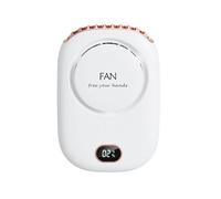 Fegtrtyoa Portable Hanging Neck Fan, 2000mAh Wearable Mini Fan, Battery Operated USB Rechargeable 3 Speed Air Cooler White