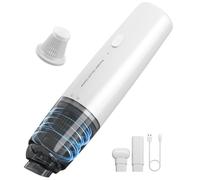 Fegtrtyoa Portable Mini Vacuum Cleaner Cordless for Car Handheld 13000 PA Suction Power for Car Home Office and Pet Hair White