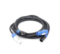 Fegtrtyoa Power Con 3-Pin XLR Combo Cable 1m/5m High Quality DMX512 for Stage Lighting Led Screen Powercon Cable 5m