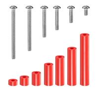 Fegtrtyoa Power Socket Round Tube Pad Outlet Screw Spacers 105pcs Outlet Spacers and 90 Pieces 6-32 Thread Flat for Household and Industrial