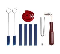 Fegtrtyoa Professional Piano Tuning Wrench 9Pcs Piano Tuning Kit Rubber Mutes Set Tools Kit for Piano Tuners