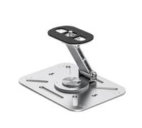 Fegtrtyoa Projector Stand Foldable, Height Adjustable, Wall and Ceiling Mount with 1/4" Thread, 360-Degree Rotation, Desk Placement Silver
