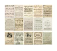 Fegtrtyoa Retro Handbook Material Book DIY Base Material Package Retro Inspiration Series Retro Handbook Decorative BackingPaper,A