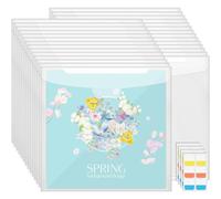 Fegtrtyoa Scrapbook Paper Storage Organizer with 32 PCS 12x12 Inch Cardstock Holders, Includes 60 PCS Index Tabs Vinyl for Holding