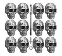 Fegtrtyoa Skull Rivets Buttons Stud Goth Mental Conchos Pins forLeather Craft, Leather Belts, Shoes, Bags, Fabric A