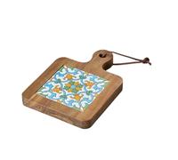 Fegtrtyoa Solid Wood Tile Insulation Pot Mats, Home Retro Placemats, High Temperature Kitchen Table Mats Coasters D