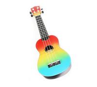 Fegtrtyoa Soprano Ukulele Beginners 21" Wood Uklele Hawaiian Guitar Students Kids Guitar Rainbow
