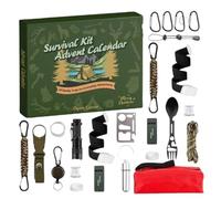 Fegtrtyoa Survival Kit 24-Day Christmas Countdown Cool Equipment 2025 Tool Set for Teen Hiking Boys Camping Enthusiasts Outdoor