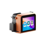 Fegtrtyoa T1 Mini Handheld Printer Smart QR Code Generator for Printing on Uneven, Narrow Spaces with Uneven Surfaces Bright Orange