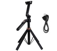 Fegtrtyoa Telescoping Tripod Portable Stable Base Selfie Stick Adjustable Height 360° Rotation Live Streaming Stand Selfie Stick