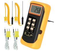 Fegtrtyoa Thermocouple Thermometer, K Type, Dual Channels Digital Thermometer, Display Temperature Tester