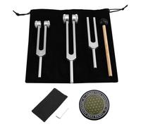 Fegtrtyoa Tuning Forks for Healing Set 128Hz, 256Hz, 512Hz & Activator Sound Therapy Devices, Sound Healing Instruments for Chakra