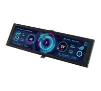 Fegtrtyoa Turing 8.8" IPS Type-C Secondary Display Monitor for Real-Time CPU, GPU, RAM Data with Smart Display Case, Black