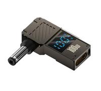 Fegtrtyoa Type-C USB-C Input to DC 5.5x2.1mm Jack Converter 100W Output Power 20V 5A PD 65W Charging Adapter Smart LED Display for Laptop