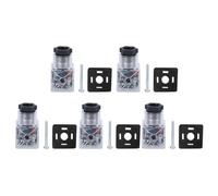 Fegtrtyoa Universal 5 Pieces DC24V Hydraulic Solenoid Valve Transparent Voltage Coil Plug Accessories
