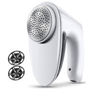 Fegtrtyoa USB Fabric Shaver Electric Lint Remover with 6-Leaf Blades Efficiently Removes Lint From Sweaters for Clothes Bedding White