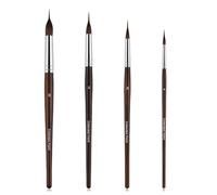Fegtrtyoa Watercolor Brushes, 4Pcs Extended Point Synthetic Brushes for Fine Detailing, for Fine Detailing, Extra Long Pinhead Brush