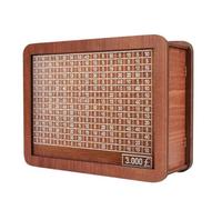 Fegtrtyoa Wooden Piggy Bank for Adult Kids, Money Box with Counter, Money Saving Tin, Reusable Money Box with Counting Target 20x14.5x7.6cm,C