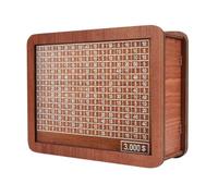 Fegtrtyoa Wooden Piggy Bank for Adult Kids, Money Saving Tin, Reusable Money Box with Counting Target -C