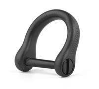 FEGVE Small Titanium Key Ring with Screw Shackle - Car Fob Keychain Heavy Duty Strong Mini Titanium D Rings -1/3 Inch/9mm (Black 1 Pack)