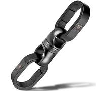 FEGVE Titanium Key Chain Rings, Small Heavy Duty Keychain Mini Key Holder Connector Keyrings for Keys, Black, Mini