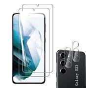 FEGYUJ For Samsung Galaxy S23 HD Screen Protector + Camera Lens Protector, Support Fingerprint Unlock, 3D Full Coverage, 9H Hardness, Scratch Resistance, Compatible with Galaxy S23 [2+2 Pack]
