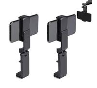 FEHFGD 2 Pcs Airplane Phone Holders, Adjustable Universal Mobile Phone Holder Foldable, Plane Phone Holder, for Plane Travel, Watching Tv Series at Home, Travel Essential(Black)