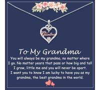 Fehki Gifts for Mom/Grandma/Nana/Aunt/Wife/Bestie/Sister, Love Heart Necklace for Women,Mother's day Christmas Birthday Gifts (Grandma)