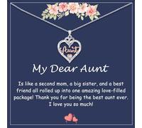 Fehki Gifts for Mom/Grandma/Nana/Aunt/Wife/Bestie/Sister, Love Heart Necklace for Women,Mother's day Christmas Birthday Gifts (Aunt)