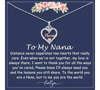 Fehki Gifts for Mom/Grandma/Nana/Aunt/Wife/Bestie/Sister, Love Heart Necklace for Women,Mother's day Christmas Birthday Gifts (Nana)