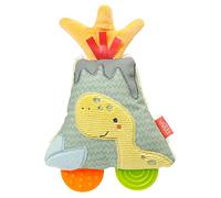 Fehn 051131 Volcano Grasping Toy with Beether - Baby Toy with Rattle, Squeaker and Soft Teether - Educational Toy & Teething Aid - Perfect Companion for Babies and Toddlers from 0+ Months