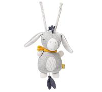 Fehn 052015 Mini Music Box Donkey FahnNATURE - Cuddly Toy & Sleep Aid with Cotton from Controlled Organic Cultivation (Organic Cultivation) - Melody "Brahms Lullaby - for Babies & Toddlers