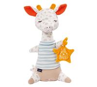Fehn 053012 Giraffe Night Light - Cuddly Animal With ‘Glow-in-the-Dark’ Embroidery and Night Light Unit - For Babies From Birth - Size: 27 cm