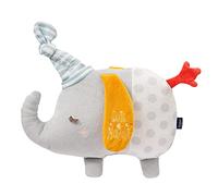 Fehn 053234 Elephant Cuddly Animal - Soft Toy Animal in Cute Elephant Look with ‘Glow-in-the-dark’ Embroidery - For Babies and Toddlers from Newborns Upwards - Size: 26 cm