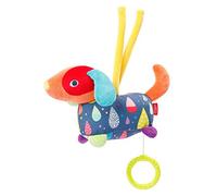 Fehn 055016 Mini Music Box Dog Colour Friends - Cuddly Toy & Sleep Aid: The beautiful melody "Bruder Jakob" soothes in any situation - ideal companion for home and on the go - from birth