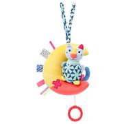 Fehn 055115 Music Box Cat in the Moon Colour Friends - Cuddly Toy & Sleep Aid: Wind Up Music Box with Melody "Good Moon" - for Bed, Pram, Baby Seat - for Babies & Toddlers from 0+ Months