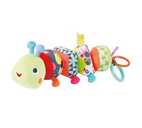 Fehn 055399 Activity Puzzle Caterpillar - Velcro Motor Skills Toy with Colourful Elements, Shapes & Sounds for Gripping, Puzzling & Learning Promotes the Senses - for Babies & Toddlers from 0+ Months