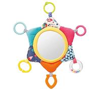 Fehn 055443 COLOR Friends Sun Activity Mirror - Hanging Toy for Babies and Toddlers from Newborns Upwards - Promotes self-development and self-awareness - Size: 34 cm