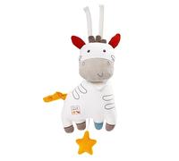 Fehn 056020 Zebra FehnNATUR - Cuddly Baby Music Box Made of Organic Cotton - with Removable Musical Mechanism and Attachment - For Babies from 0 Months - Size: 2 cm