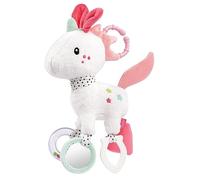Fehn 057096 Activity Unicorn with Ring - Motor skills toys for hanging up with Pendants for Grasping and Making Noises - For home and On the Go, for Babies and Toddlers from Newborns Upwards