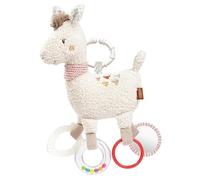 Fehn 058055 Activity Llama with Ring - Cuddly Toy from the Peru Collection for Hanging - For Babies and Toddlers from Newborns Upwards - Measures: 28 cm