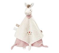 Fehn 058093 Llama Deluxe Cuddle Blanket - Soft Cuddle Blanket with Llama Head and Dummy Attachment - Invites Babies to Touch and Explore - For Babies from Newborns Upwards - Size: 34 cm